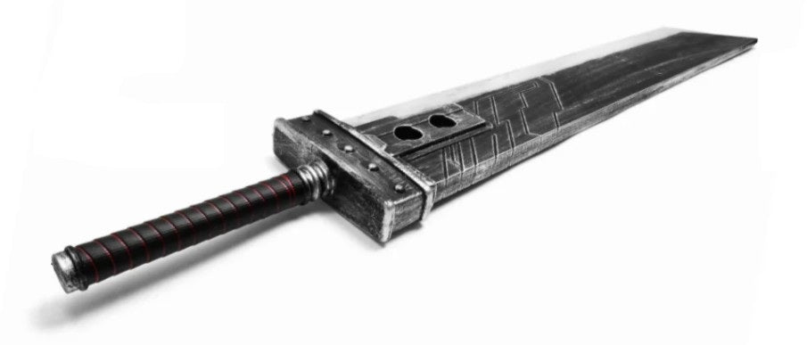 Giant Buster Foam Sword with Black & Red Handle - Final Fantasy VII